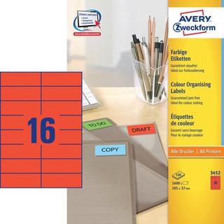 Avery-Zweckform AVERY ZWECKFORM Etiketten 105×37mm, 1600 Stück  