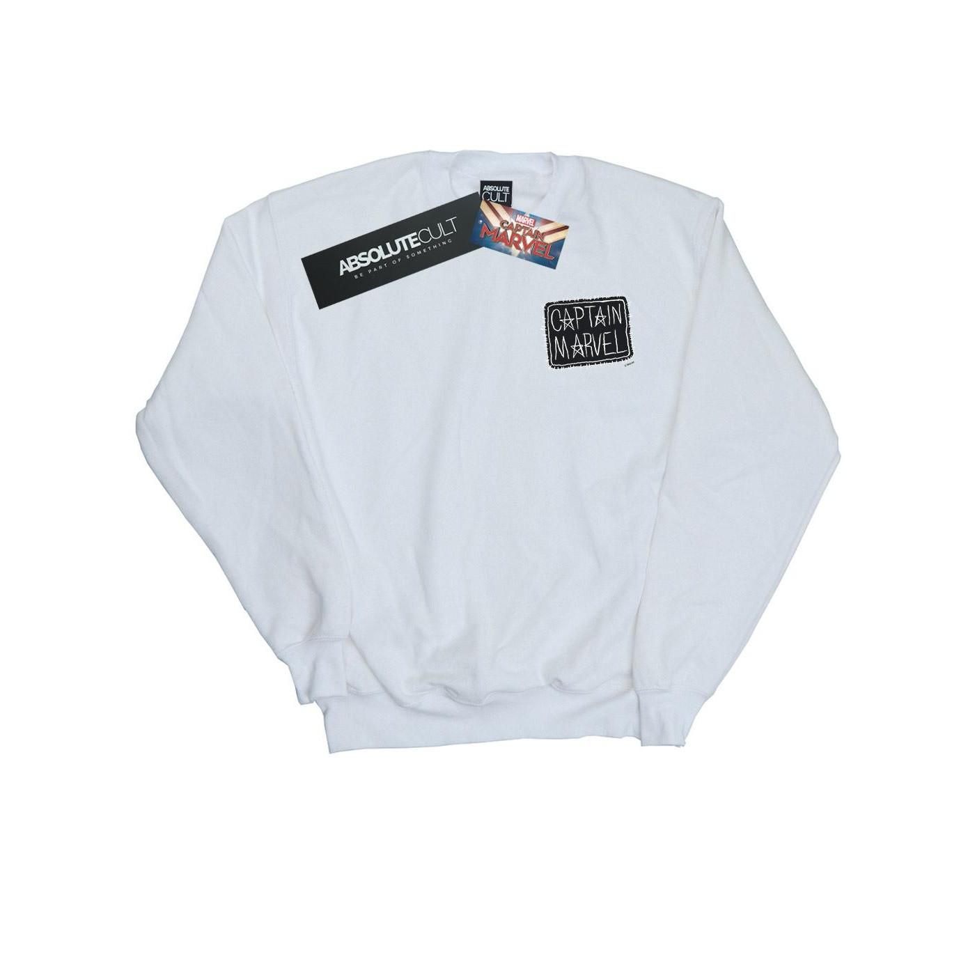 Image of Captain Breast Patch Sweatshirt Mädchen Weiss 128