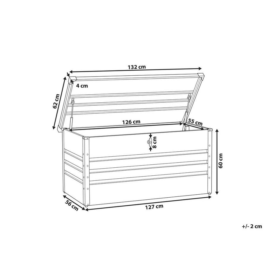 Beliani Aufbewahrungsbox aus Stahl CEBROSA  