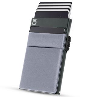 Only-bags.store Kartenhalter Slim Wallet mit Münzfach RFID Aluminium  