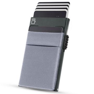 Kartenhalter mit Münzfach | Credit Card Holder Slim Wallet | Kartenhalter mit RFID-Geldbörse | Mini-Kreditkartenhalter Modern aus Aluminium