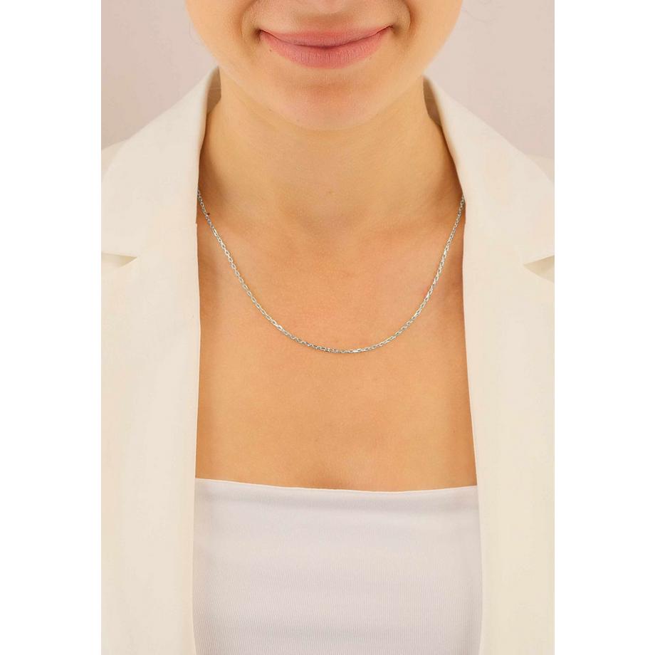 MUAU Schmuck  Collier Anker Weissgold 750, 1.6mm, 42cm 