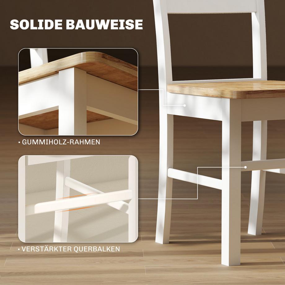 HOMCOM Chaises de salle à manger  