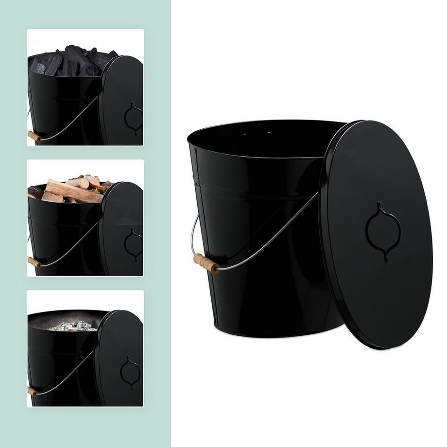 Northix Aschenbecher mit Deckel 18,5 L  