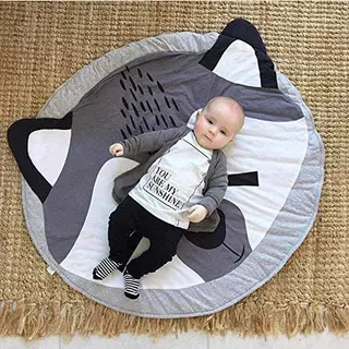 Tapis couverture grise pour photos de bébé