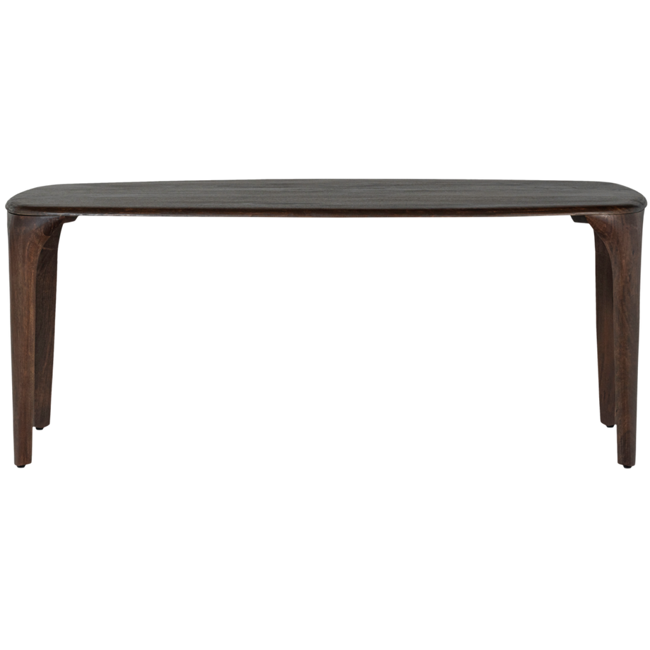 mutoni Tavolo in legno massiccio Fiore mango marrone scuro 190x95  