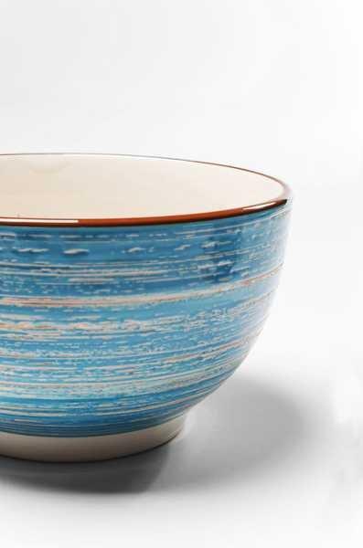 KARE Design Ciotola per cereali Swirl blu Ø14cm  