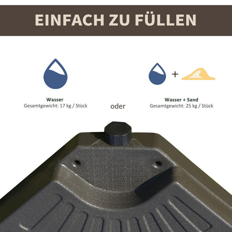 Outsunny Poids du parapluie  