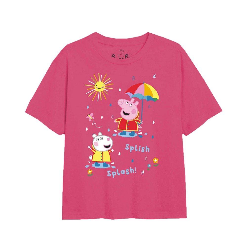 Image of Rainy Day Tshirt Mädchen Fuchsia 116