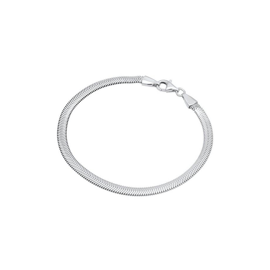 Kuzzoi  Armband Flach Elegant Schlangenkette Fischgräte 925 Silber 