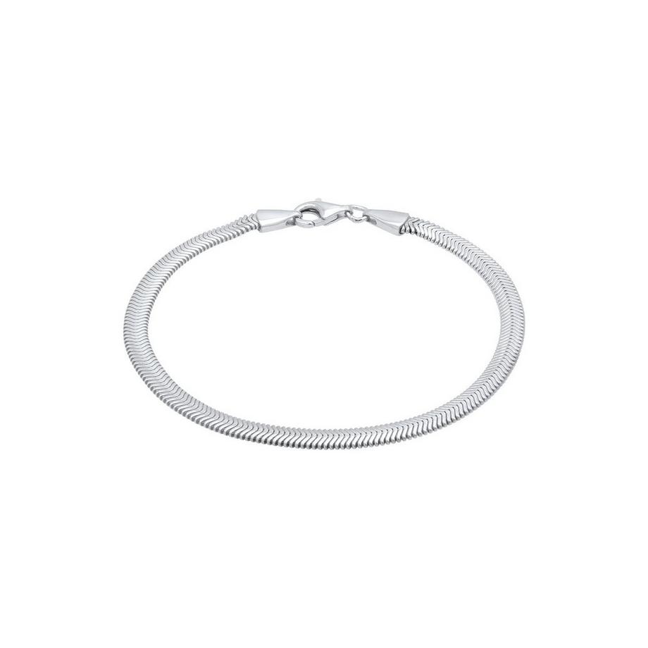 Kuzzoi  Armband Flach Elegant Schlangenkette Fischgräte 925 Silber 