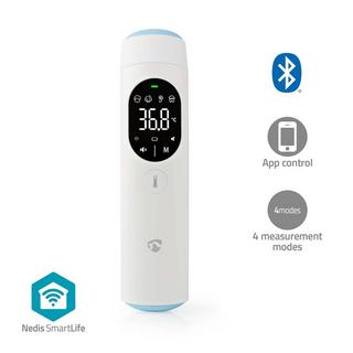 Nedis  SmartLife Infraröd Thermomètre | Affichage LED | Öra / Pannan | Vit 