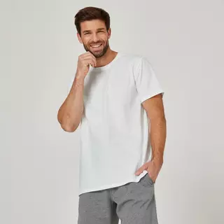 NYAMBA  T-Shirt 100% Coton Fitness Sportee Blanc Weiss