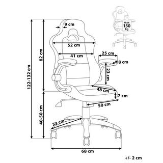 Beliani Fauteuil de bureau en Cuir PU Rétro MASTER  