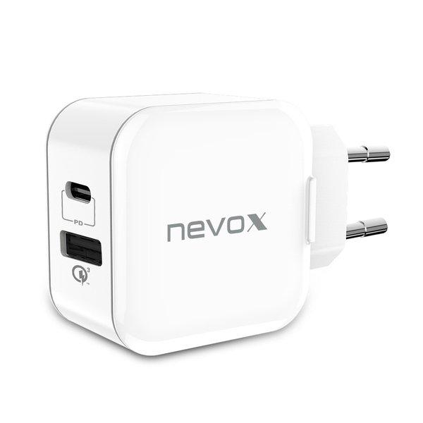 Nevox  1760 Caricabatterie per dispositivi mobili Universale Bianco AC Ricarica rapida Interno 