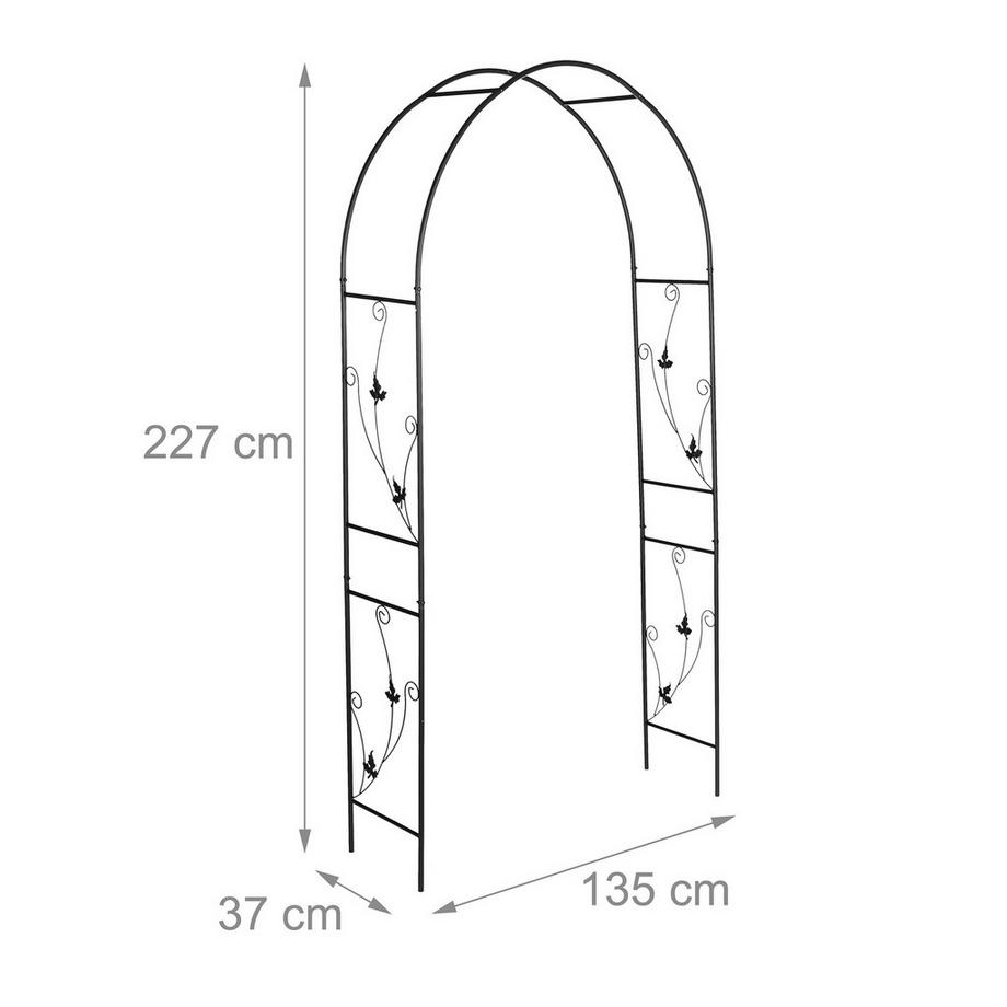 B2X  Runder Rosenbogen in Schwarz 