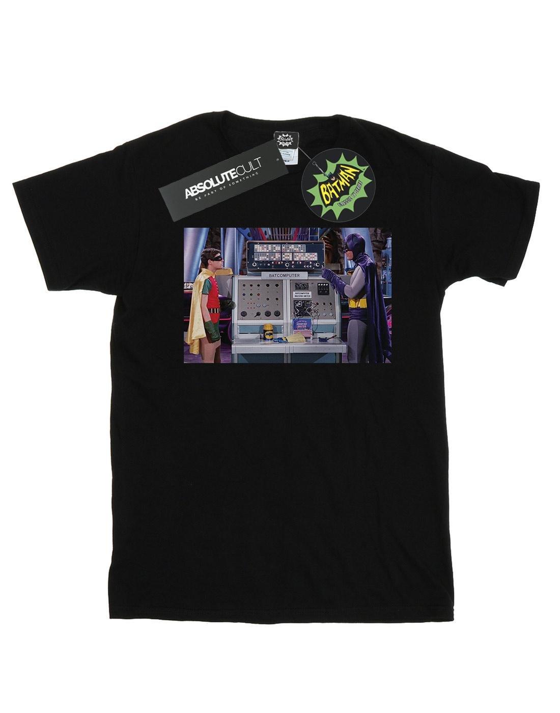 Image of Batman Tv Series Batcomputer Tshirt Damen Schwarz 3XL