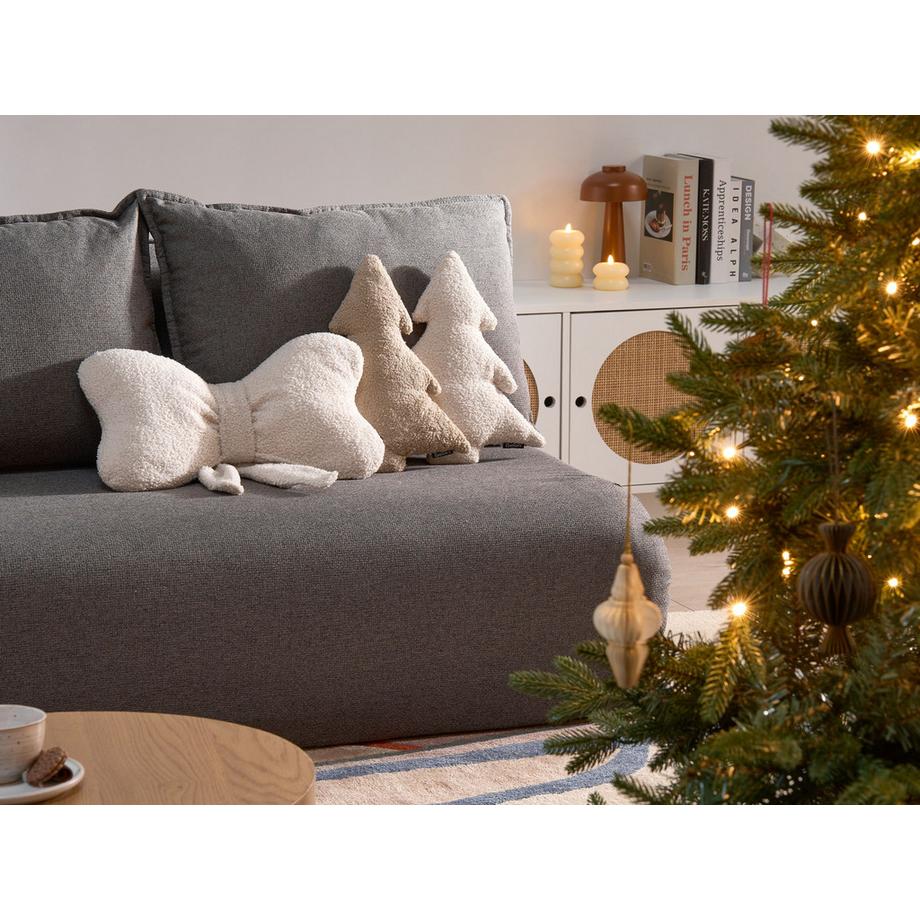 Beliani Set di 3 cuscini decorativi en Bouclé  WINTERLAND  