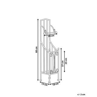 Beliani Support de papier toilette en Métal Rétro BRISA  