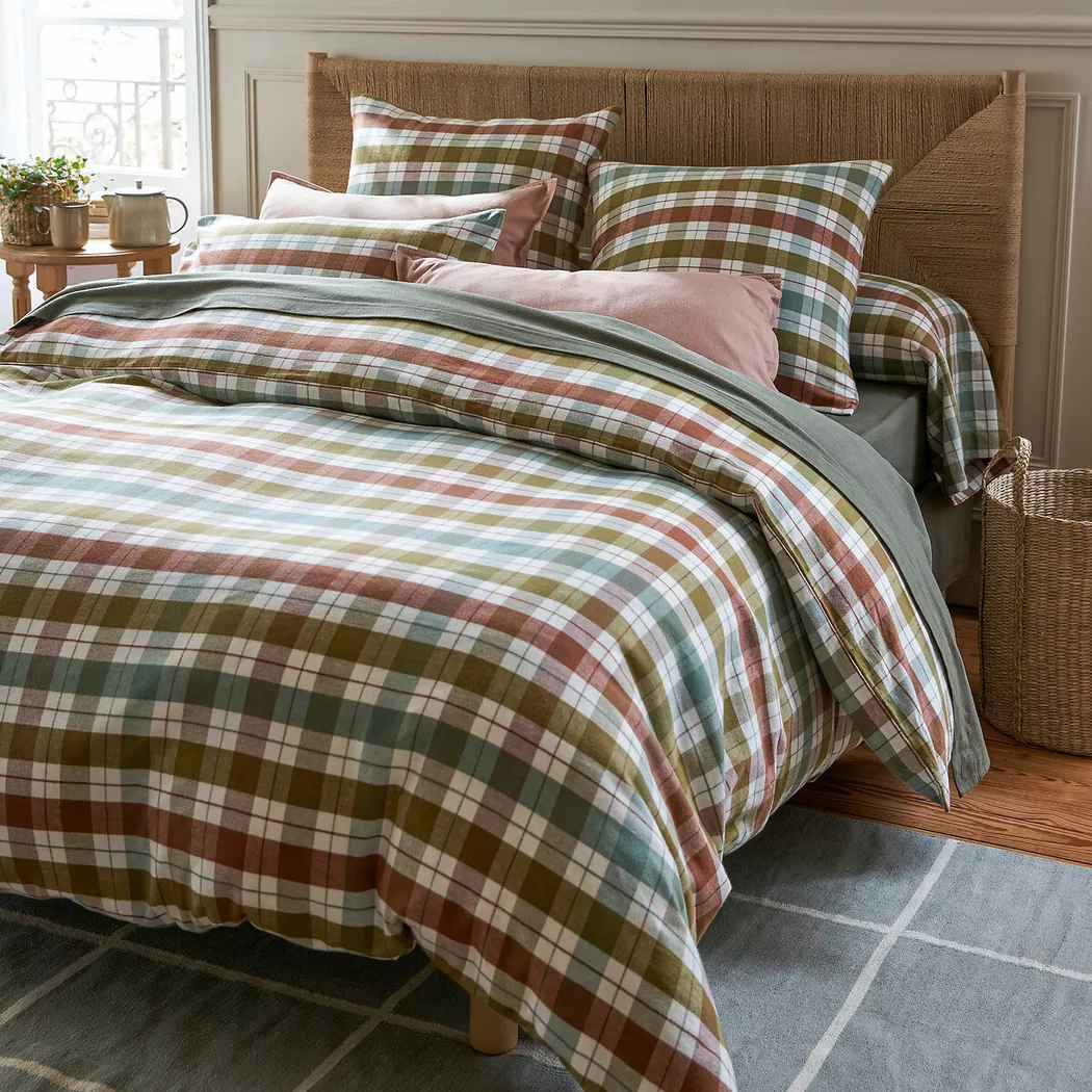 La Redoute Intérieurs - Duvetbezug Molgan, Molgan Flanell Duvetbezug, 240 x 220 cm, Multicolor