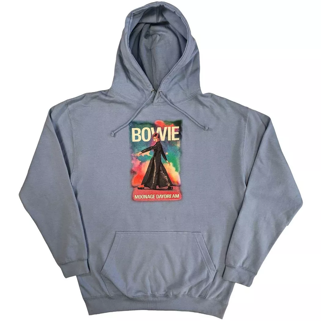 David Bowie - Moonage 11 Kapuzenpullover, für Damen, Hellblau, Größe S