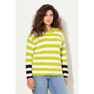 Ulla Popken  Pullover, Ringel, Rundhals, Langarm 