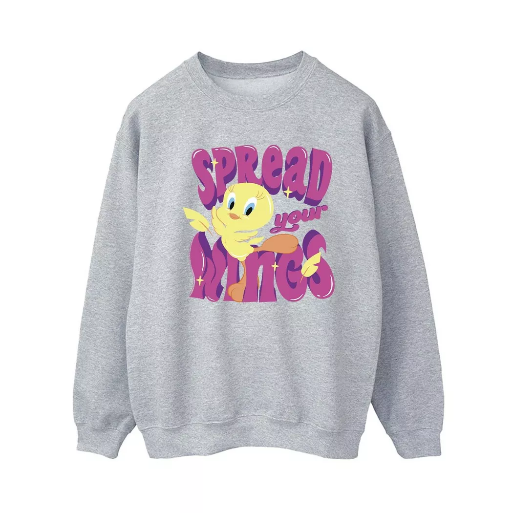 LOONEY TUNES - Tweeday Spread Your Wings Sweatshirt, für Damen, Grau, Größe M