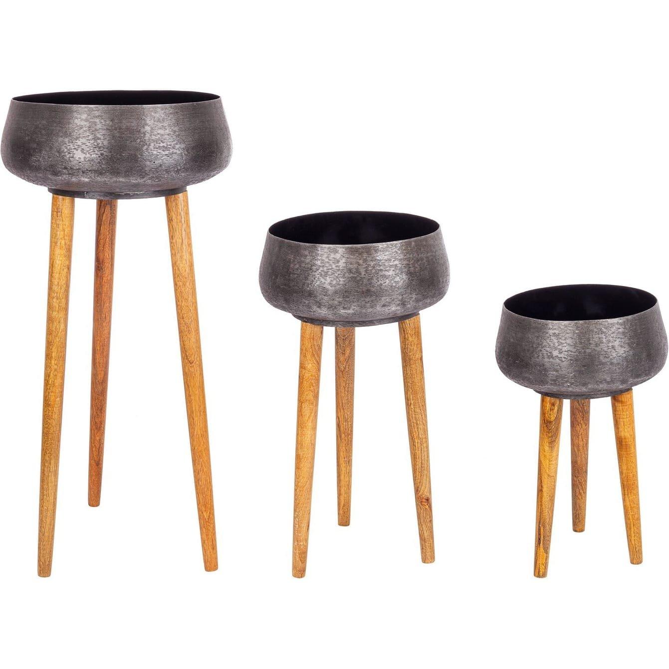 Image of Pflanzentopf Varanasi rund (3er-Set) Pflanzentopf Varanasi rund (3er-Set)