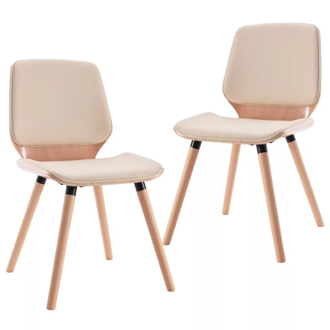 VidaXL - Esszimmerstuhl kunstleder, One Size, Light Beige