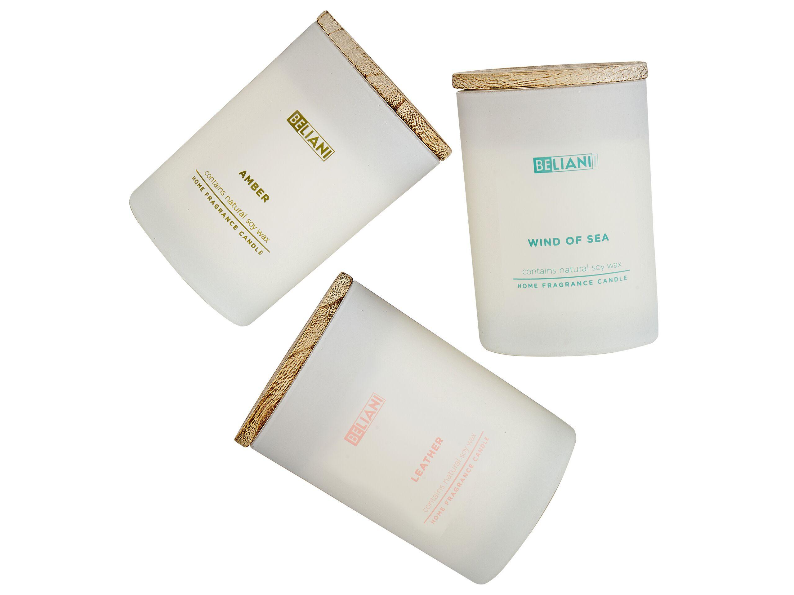 Beliani Set di 3 Candele Profumate en Cera di Soia SIMPLICITY  