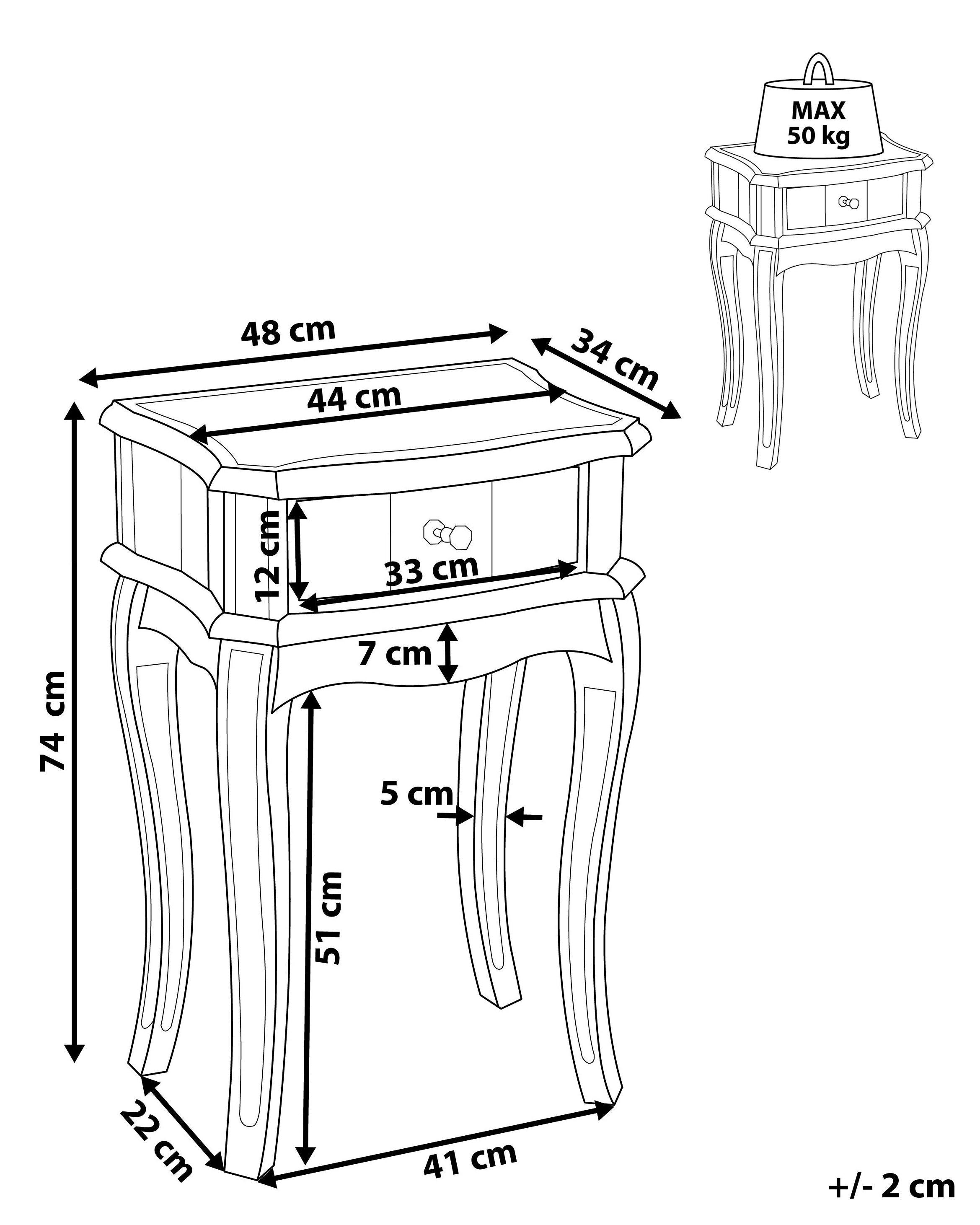 Beliani Console en Verre Glamour SOMMA  