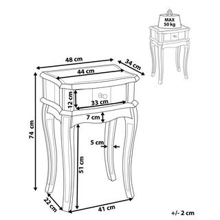 Beliani Console en Verre Glamour SOMMA  