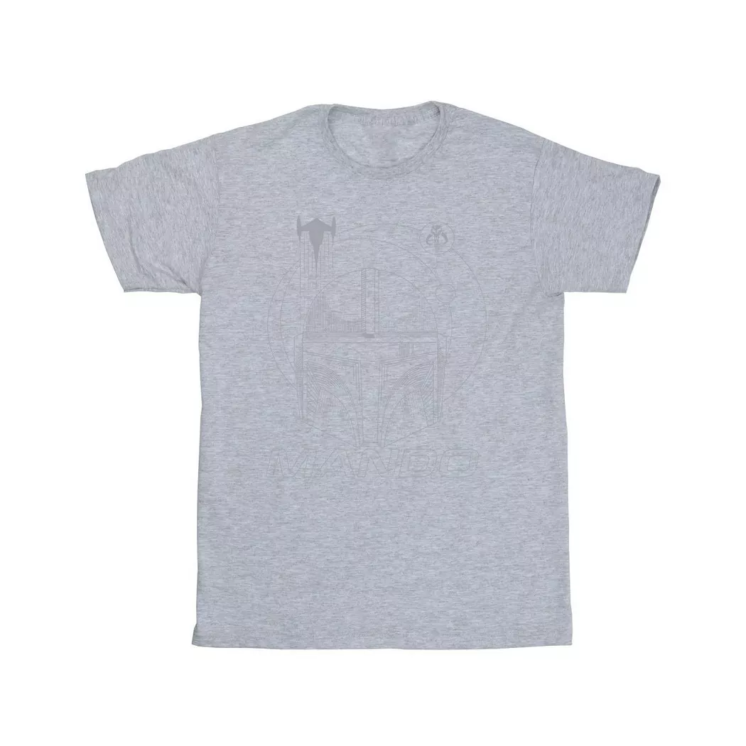 STAR WARS - The Mandalorian T-Shirt, für Herren, Grau, Größe 4XL