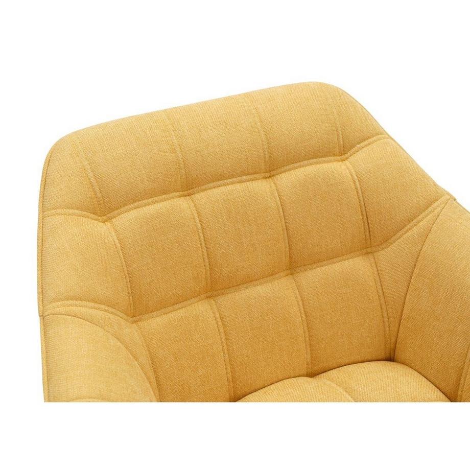 Vente-unique Sessel - Stoff - Senfgelb - CASERTA  