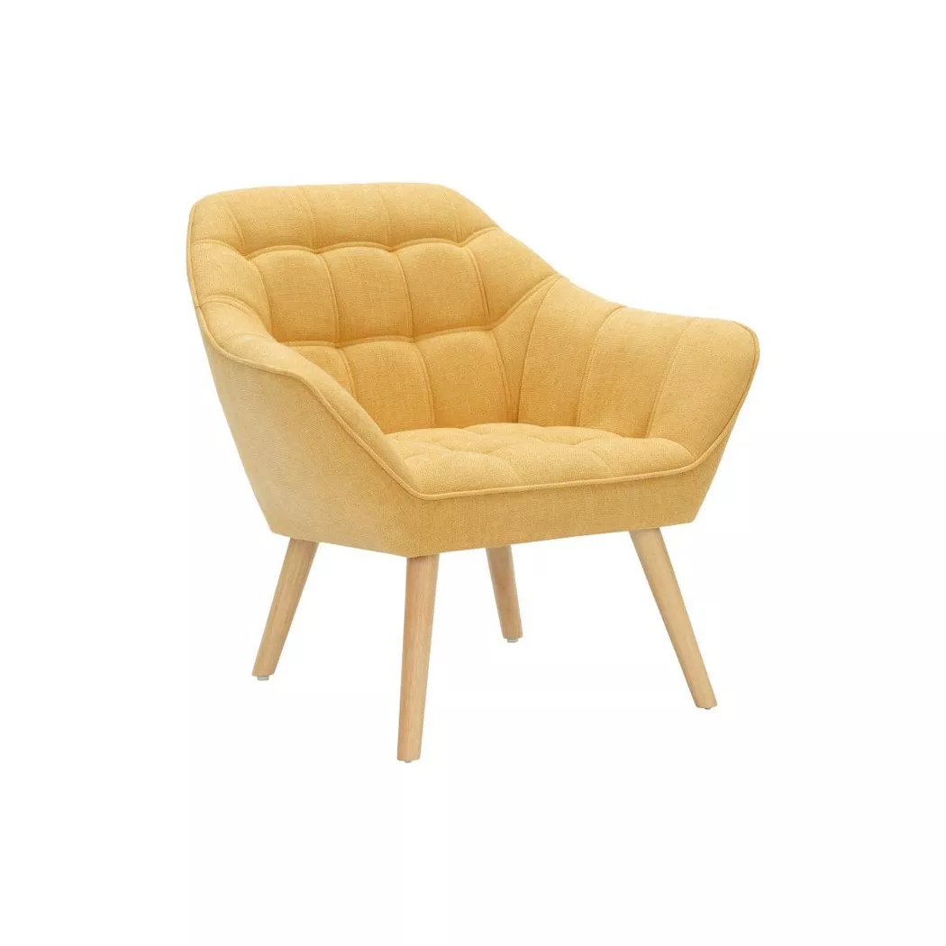 Vente-unique - Sessel - Stoff - Senfgelb - CASERTA, One Size