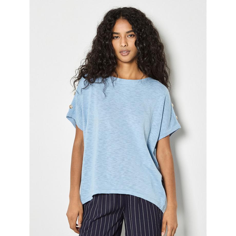T-shirt en maille avec boutons