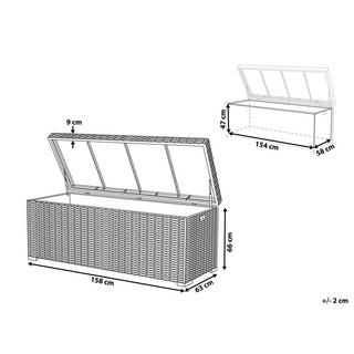 Beliani Aufbewahrungsbox aus PE Rattan MODENA  