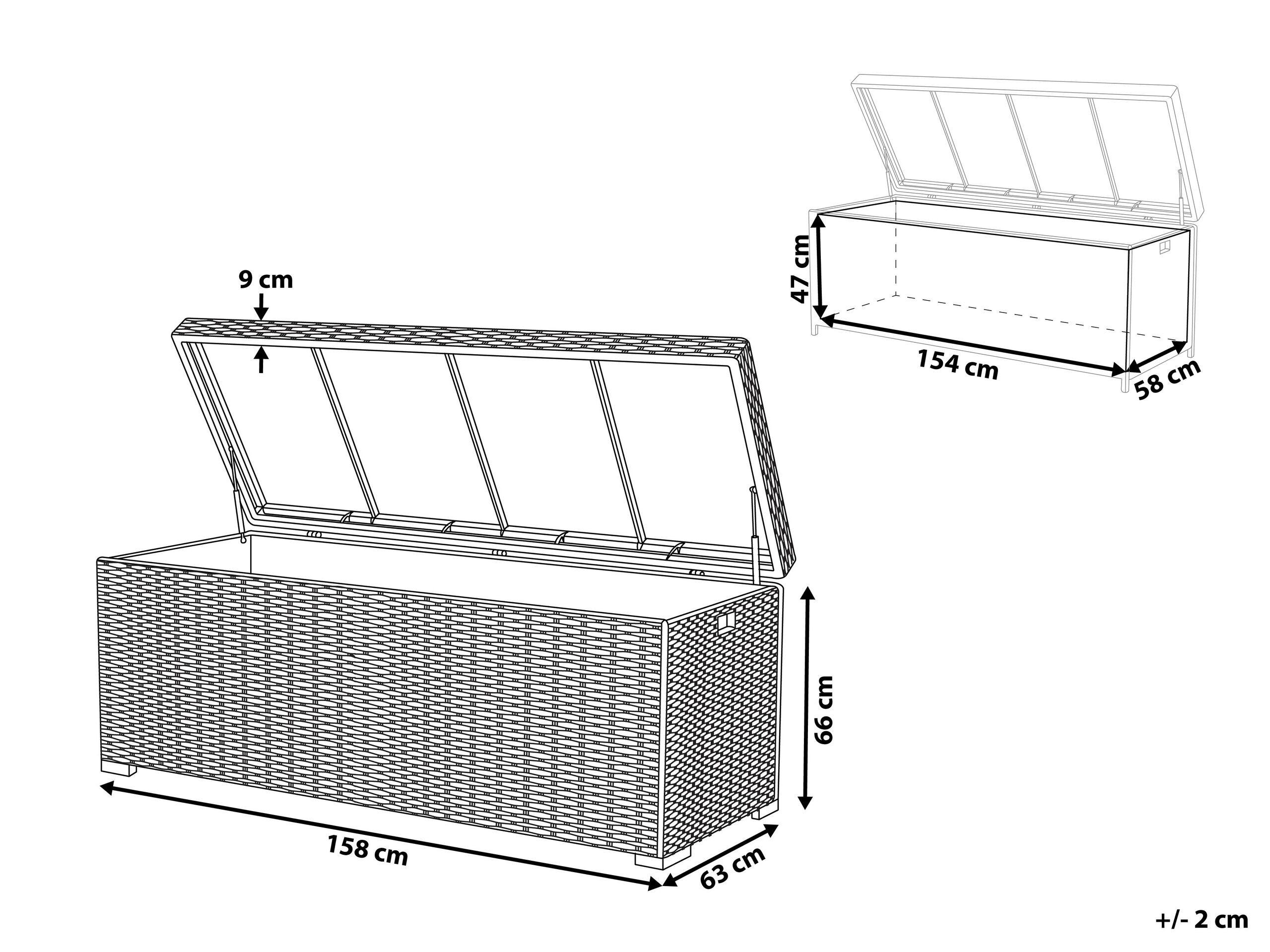 Beliani Aufbewahrungsbox aus PE Rattan MODENA  