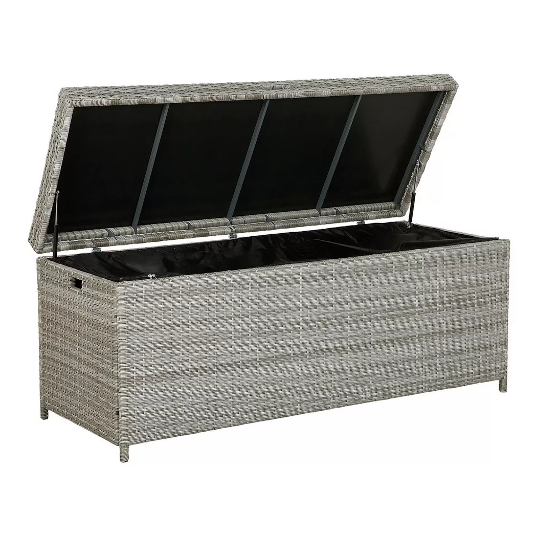 Beliani - Aufbewahrungsbox aus Polyrattan Mediterran MODENA, One Size, Rauch