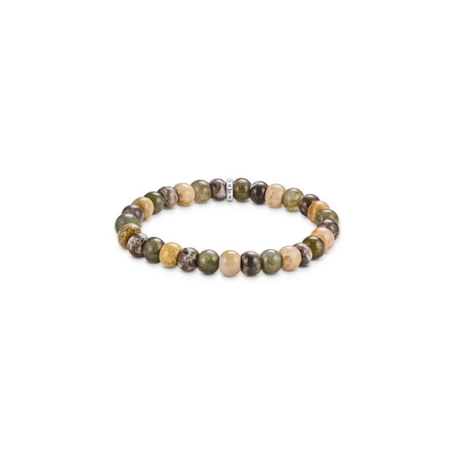 Thomas Sabo  Armband mit Labradorit und Krokodil-Jaspis-Perlen 