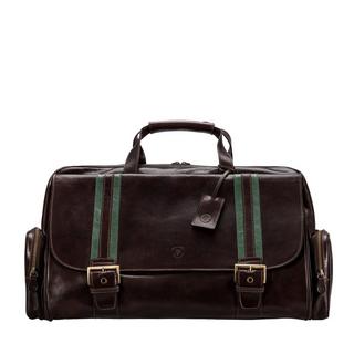 Maxwell Scott  DinoM - Leder Weekender Reisetasche 