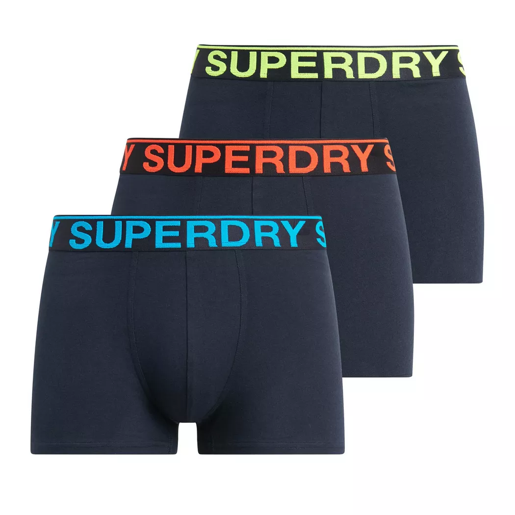 Superdry - Boxershort  3er Pack Bequem sitzend-TRUNK TRIPLE PACK, für Herren, Nachtblau, Größe L
