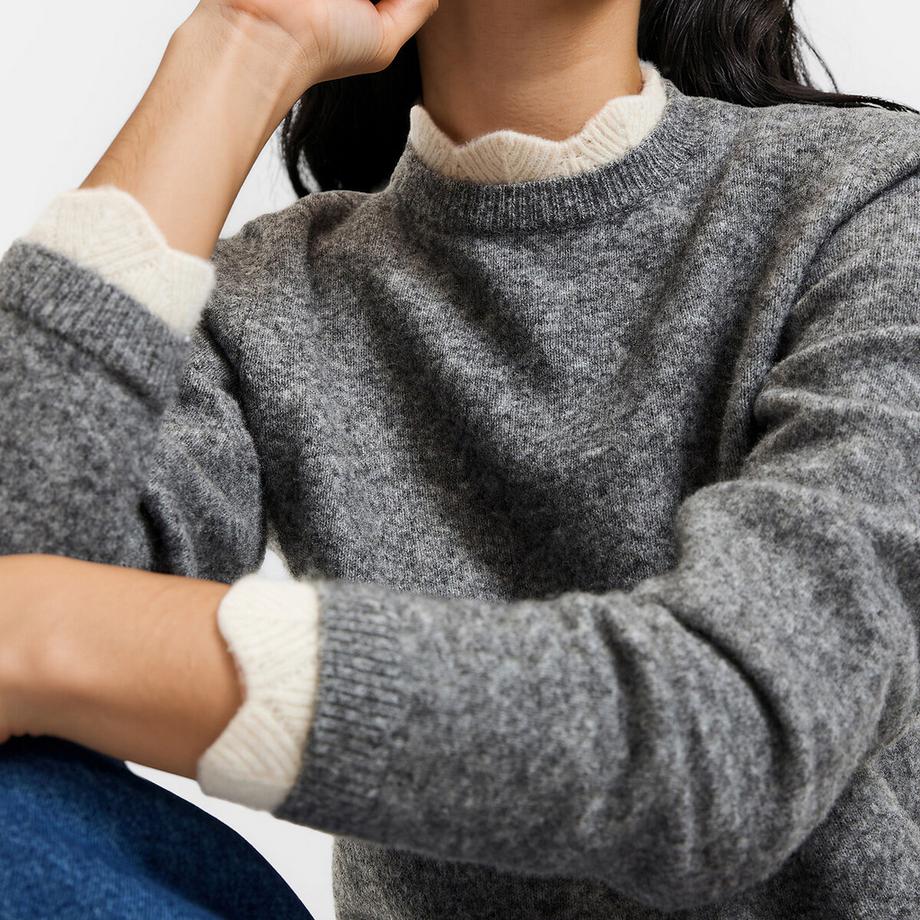 La Redoute Collections Pull avec détails fantaisie au col  