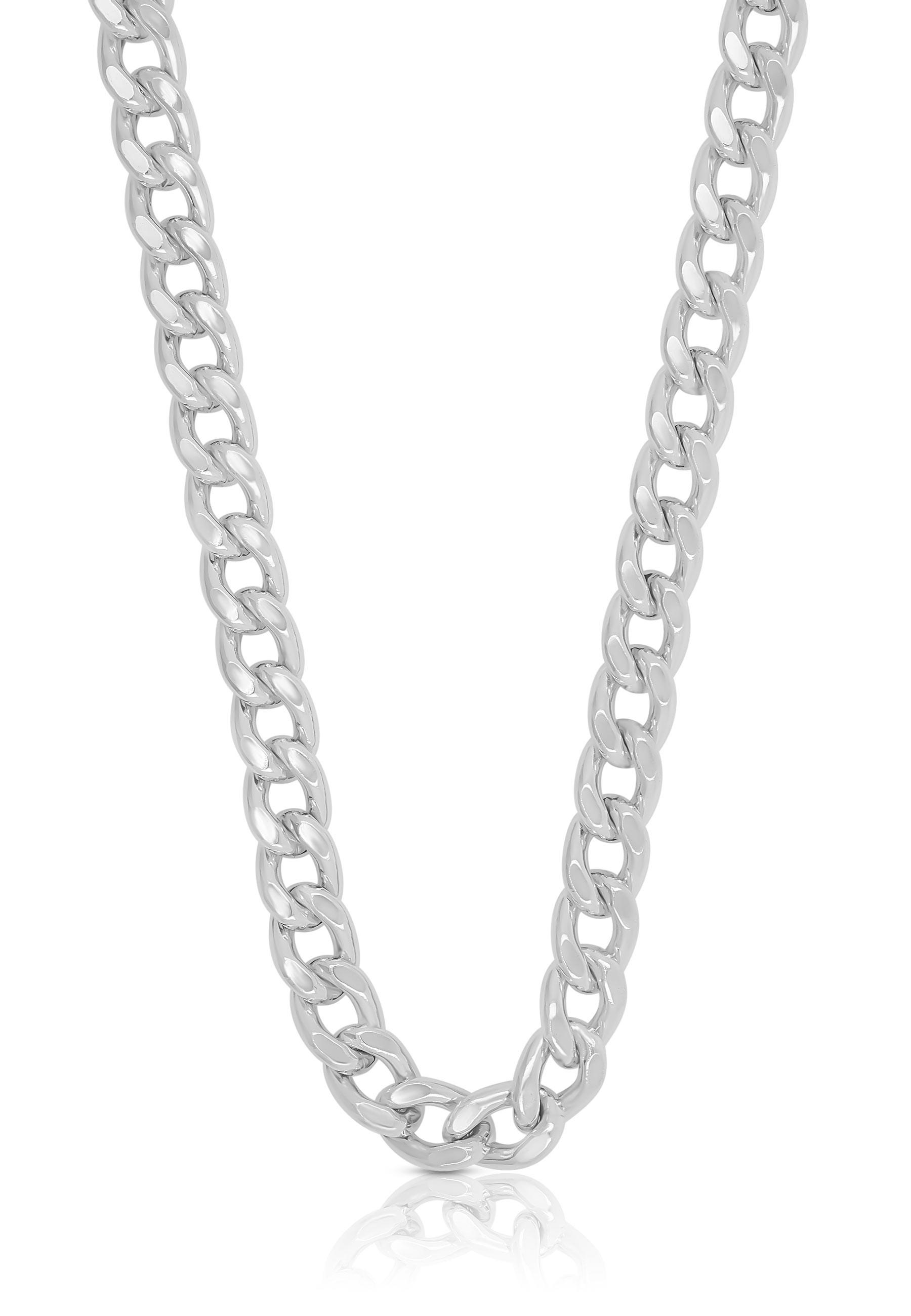 Image of Collier Panzer Weissgold 750, 6mm, 45cm Damen Silber 45cm