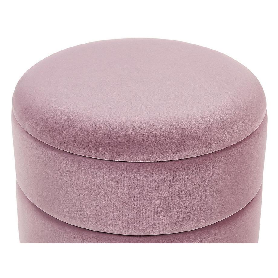 Beliani Pouf mit Stauraum aus Samtstoff Glamourös ELGIN  