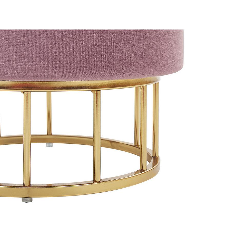 Beliani Pouf mit Stauraum aus Samtstoff Glamourös ELGIN  