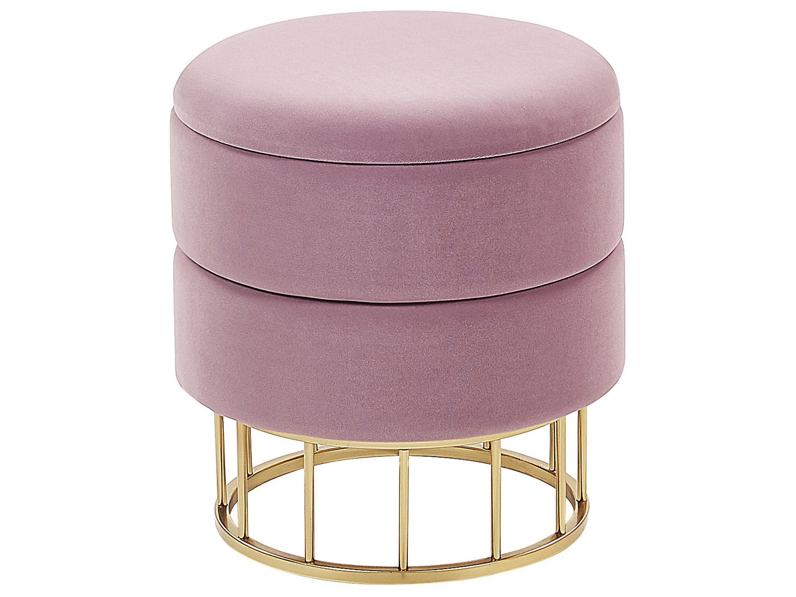 Beliani Pouf aus Samtstoff Glamourös ELGIN  