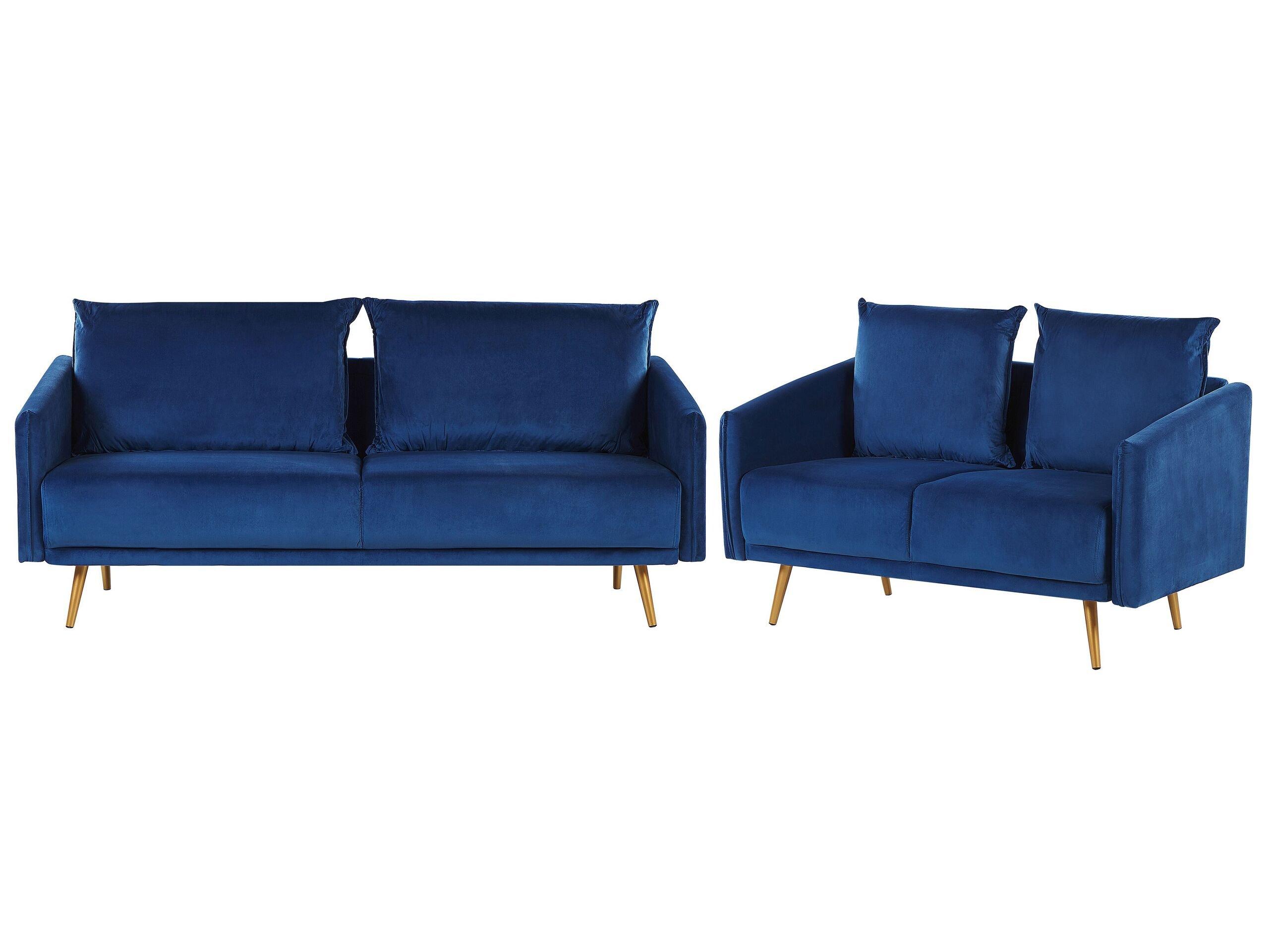 Image of Wohnzimmer Set aus Samtstoff Modern MAURA Wohnzimmer Set aus Samtstoff Modern MAURA