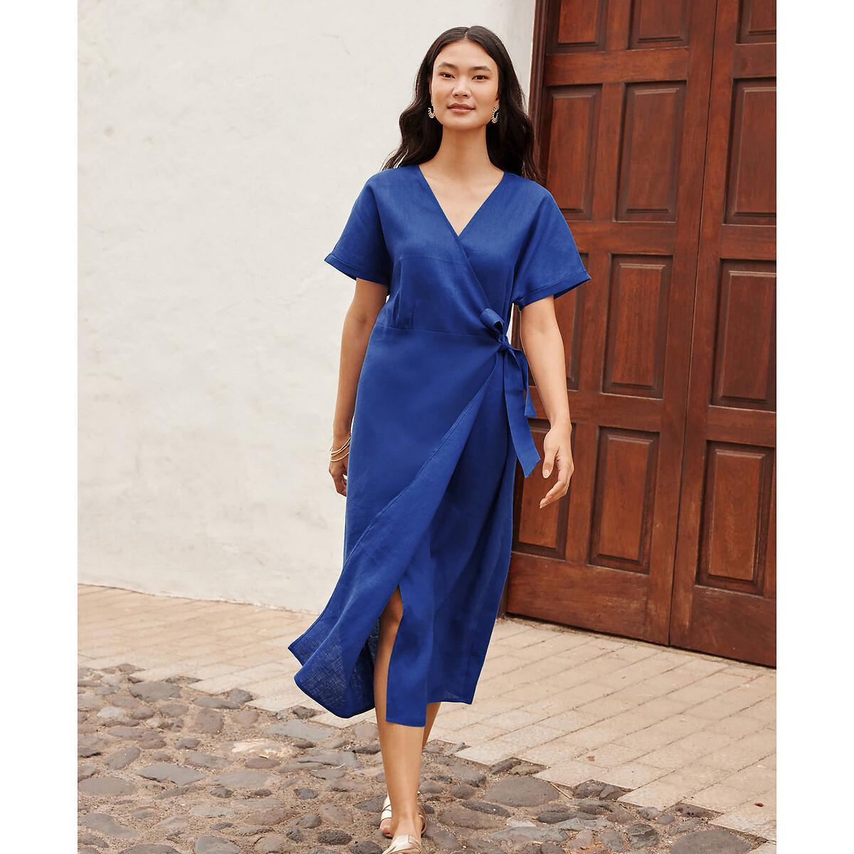 La Redoute Collections  Gerades Midikleid aus Leinen 