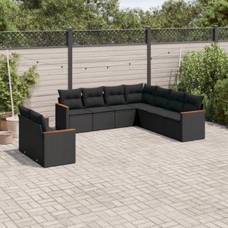 VidaXL set divano da giardino Polirattan  